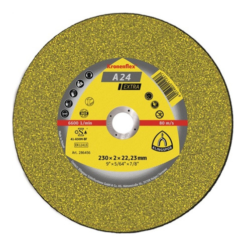 Klingspor Disque à tronçonner A 24 EX, LxLxH 125X2,5X22,23, GEK