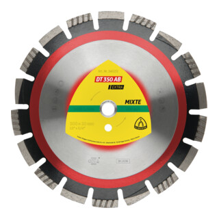 DT 350 AB Disques à tronç. Diamanté Klingspor 300 x 2,8 x 20 mm 18 segments 40 x 2,8 x 12 mm, Segments multiples large