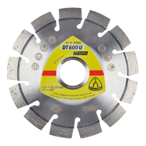 Klingspor DT 600 U Diamanttrennscheiben