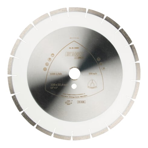 Klingspor DT 900 U diamantdoorslijpschijven 450 x 3.6 x 30 mm 32 segmenten 40 x 3.6 x 10 mm Smalle vertanding