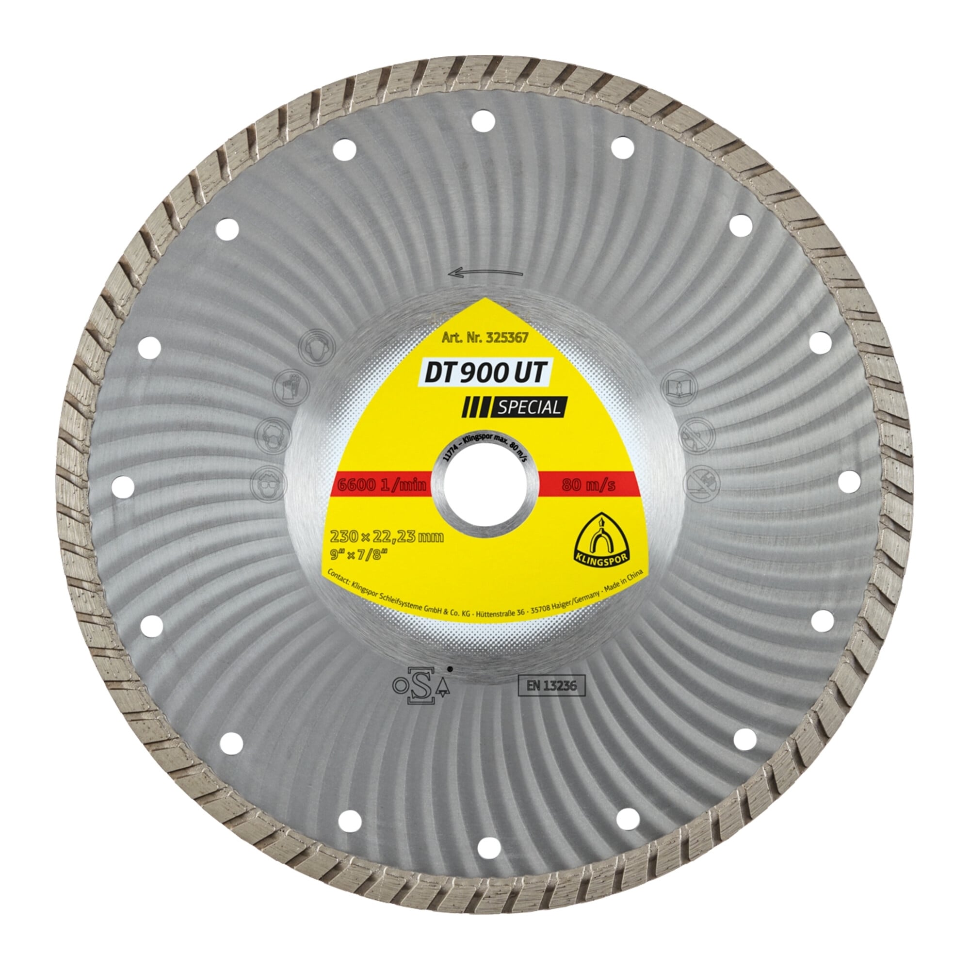 Klingspor DT 900 UT Diamanttrennscheiben 100 x 2,2 x 22,23 mm 2,2 x 10 mm geschlossener Rand Turbo