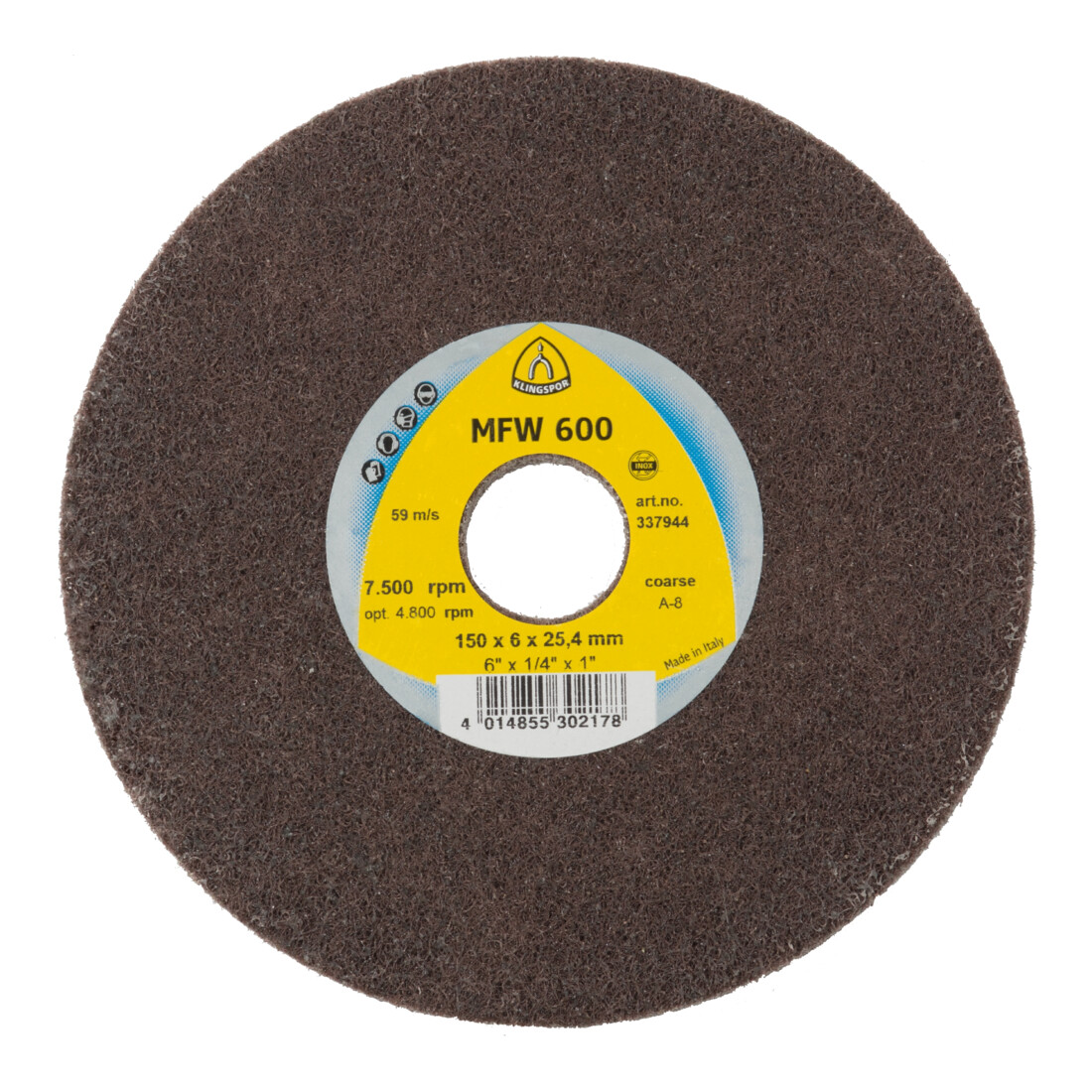 Klingspor MFW 600 Kompaktscheiben, 150 x 6 x 25,4 mm Coarse Siliziumkarbid, rot