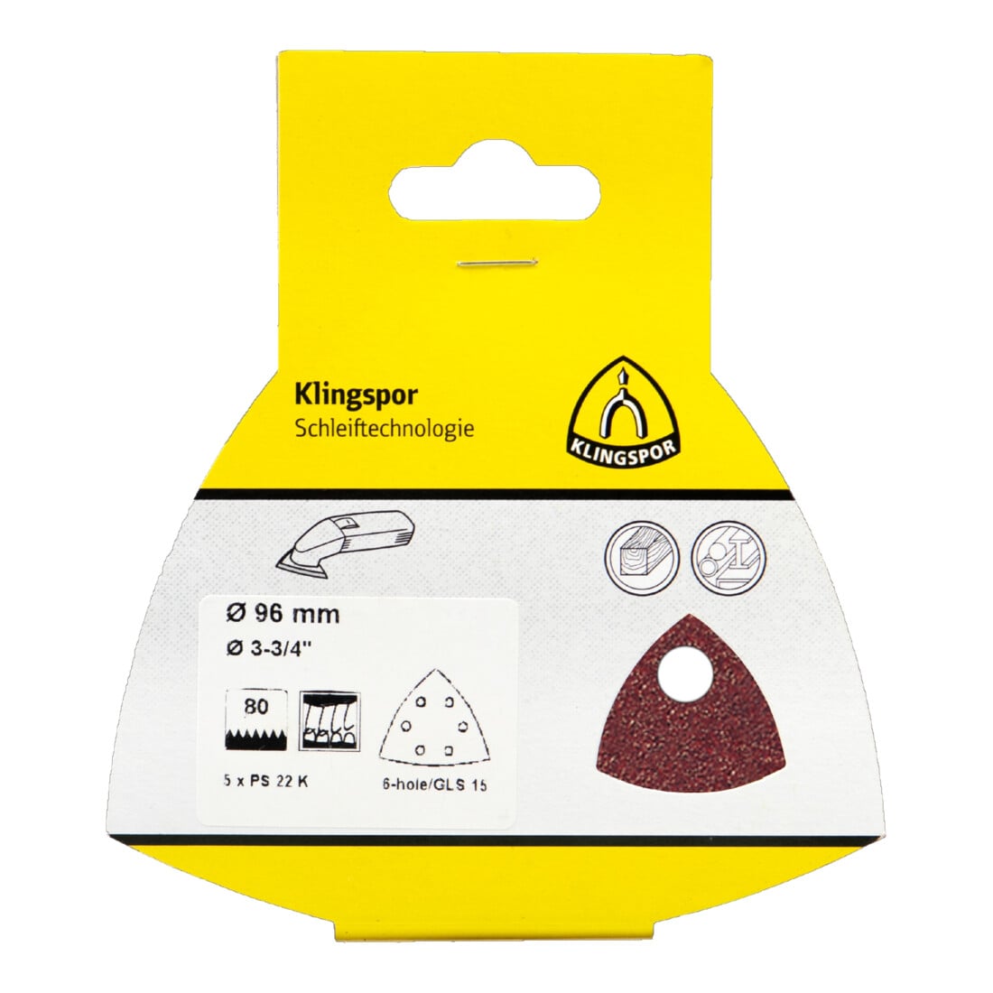 Klingspor PS 22 K Scheiben kletthaftend, Lochform GLS15, SB-verpackt im Reiter