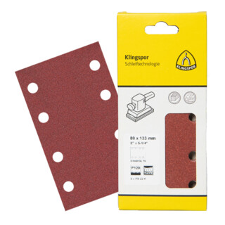 Klingspor PS 22 K Streifen kletthaftend, 103 x 115 mm Korn 180 Lochform GL19, SB-verpackt im Reiter