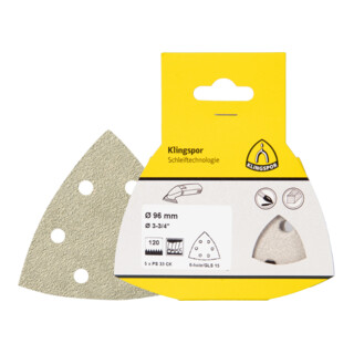 Klingspor PS 33 CK Scheiben kletthaftend, 96 mm Korn 120 Lochform GLS15, SB-verpackt im Reiter