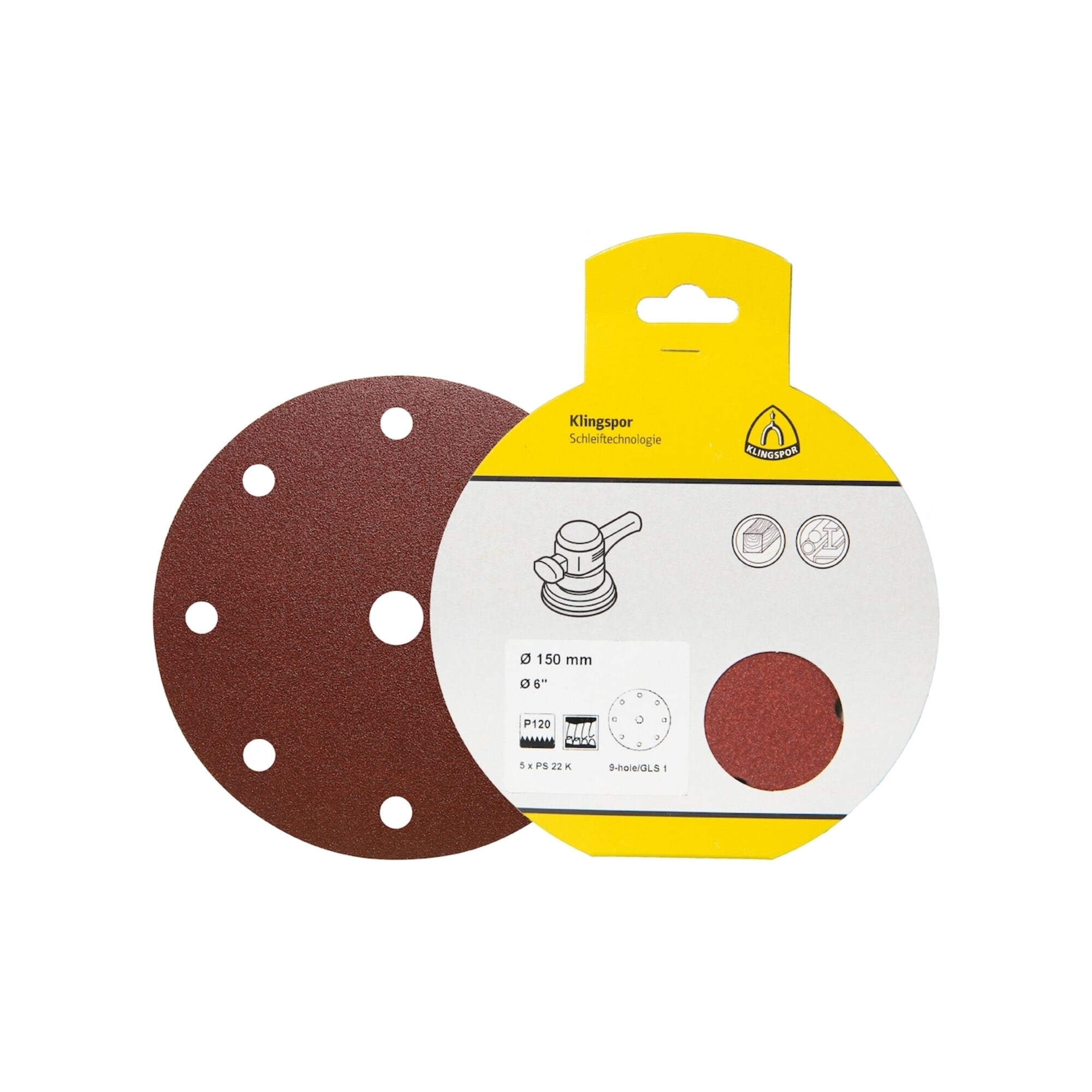 Klingspor SB-Haftpapier PS22K 115mm K 80