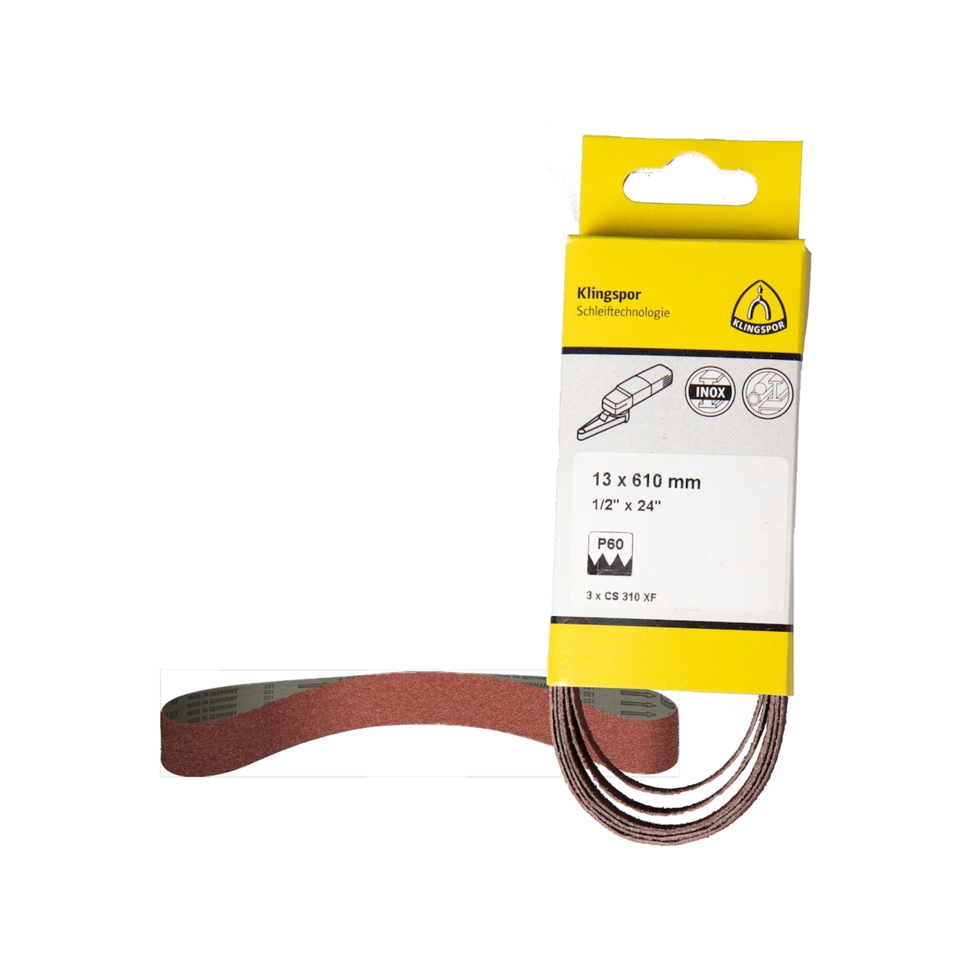 Klingspor Schleifband Korund CS310 K120 13x 457mm 3Stk.