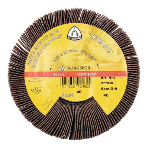 Klingspor Schleifmoprad WSM 617, LxB 125X20, Korn 40