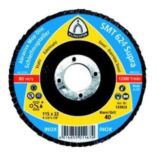 Klingspor Schleifmopteller SMT 624 180 x 22,23 mm Korn 120 gewölbt