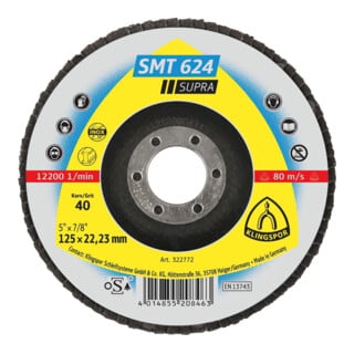 Klingspor Schleifmopteller SMT624 gewölbt 125mm K40