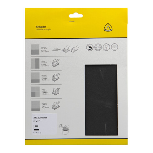 Klingspor Schleifpapier PS11A K 400 230x280mm 5Stck.