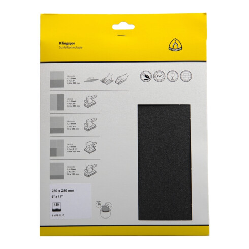 Klingspor Schleifpapier PS11C K 180 230x280mm 5Stck.