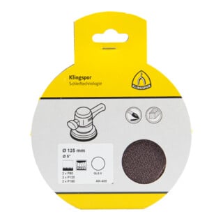 Klingspor Set Dischi a griglia/triangolo AN 400, 125mm, Hobbistica-confez. retail