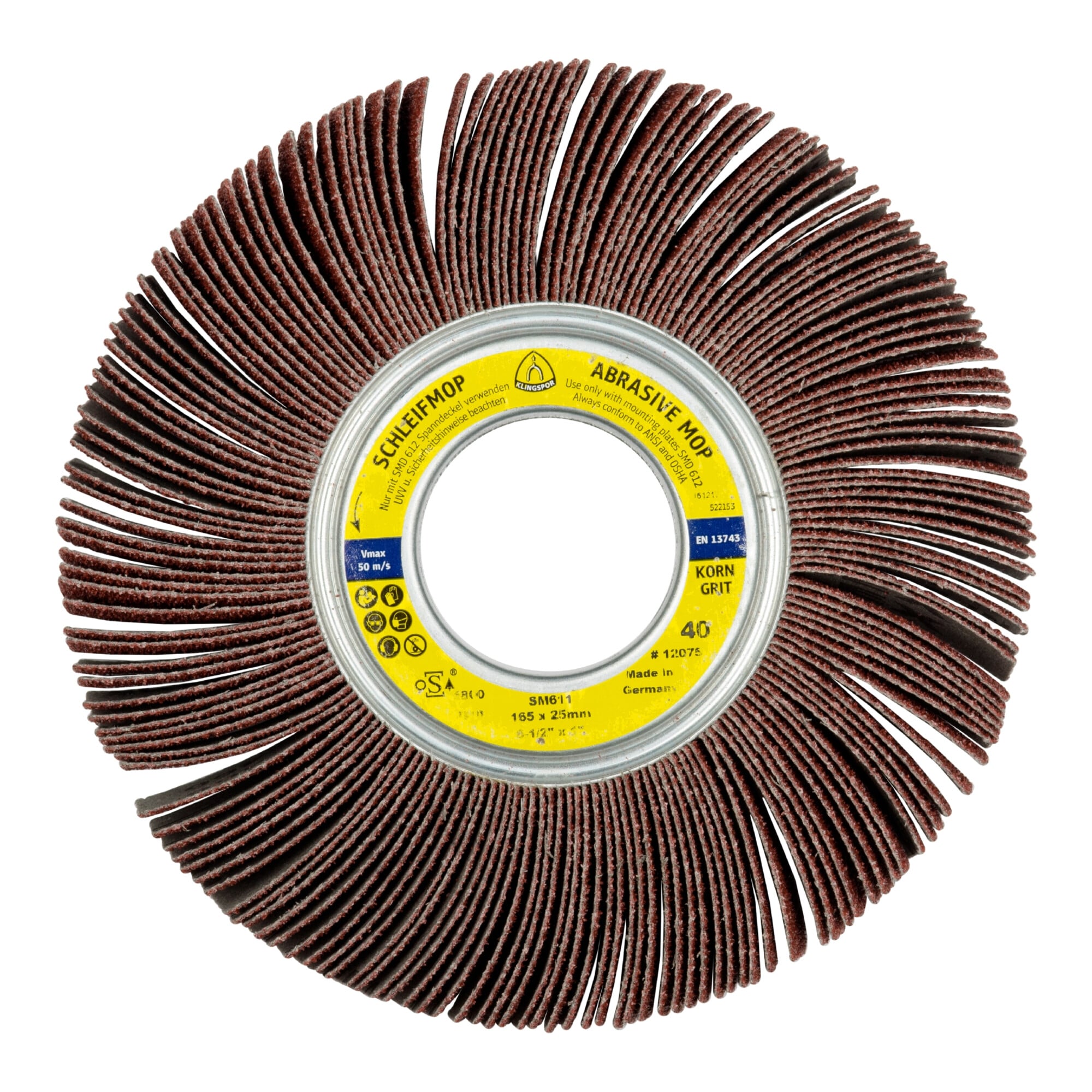 Klingspor SM 611 Schleifmopräder LS 309 X, 250 x 50 x 68,2 mm Korn 40