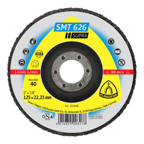 Klingspor SMT 626 Schleifmopteller, gewölbt