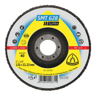 Klingspor SMT 628 slijpmopschijven, 125 x 22,23 mm korrel 40 vlak
