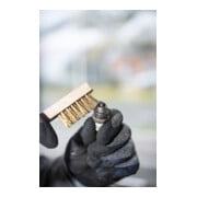 Klingspor Spazzola per candele BHZ 600, num. di file 3, 45x17x145mm, manico in legno 0,17 Acciaio inossidabile-4