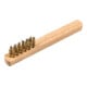 Klingspor Spazzola per candele BHZ 600, num. di file 3, 45x17x145mm, manico in legno 0,17 Ottone arricciato-1