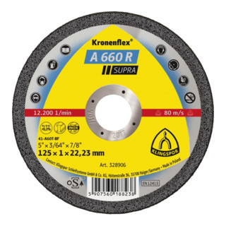Klingspor Trennscheibe A 660 R 125 x 1 x 22,23 mm gerade