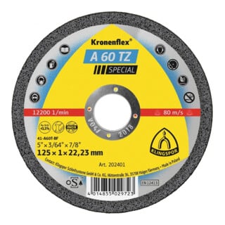 Klingspor Trennscheibe gerade A60TZ 125x1mm