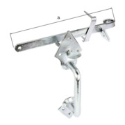 Klinkenset 260mm galvanisch,gelb verz.f.Flechtzaun- u.leichte Holztore GAH
