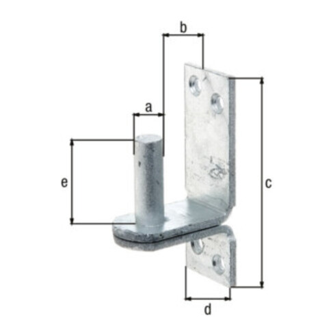 Kloben auf Platte 13x25mm TZN GAH