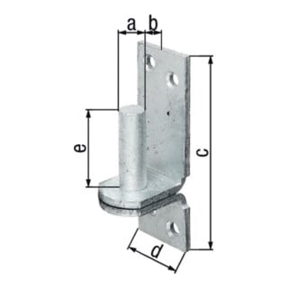 Kloben auf Platte 16x13mm TZN GAH