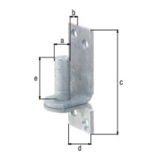Kloben auf Platte 16x13mm TZN GAH