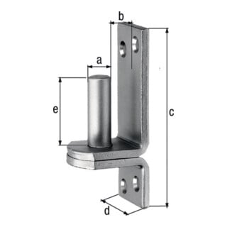 Kloben auf Platte 16x13mm VA GAH