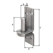 Kloben auf Platte 16x13mm VA GAH