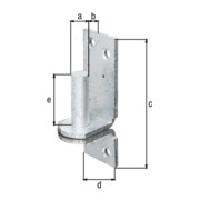 Kloben auf Platte D.13x11x100x35x40mm Stahl roh feuerZN DI-Haken GAH