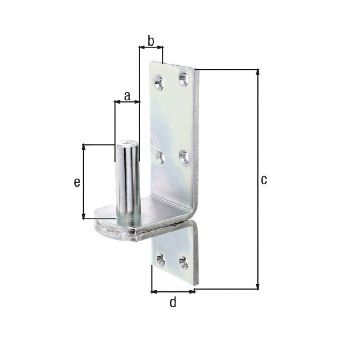 Kloben DII auf Platte 20x35mm galv.gelb verz.GAH