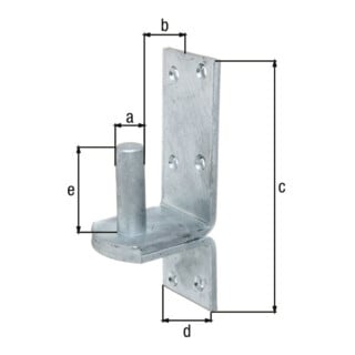 Kloben DII auf Platte 20x35mm TZN GAH
