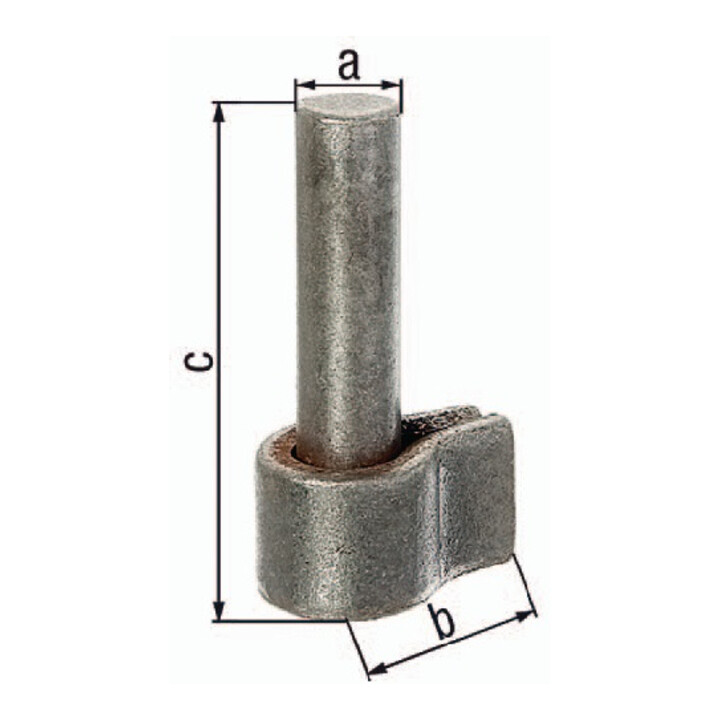 Kloben z.Anschweißen 13x24mm STA roh GAH