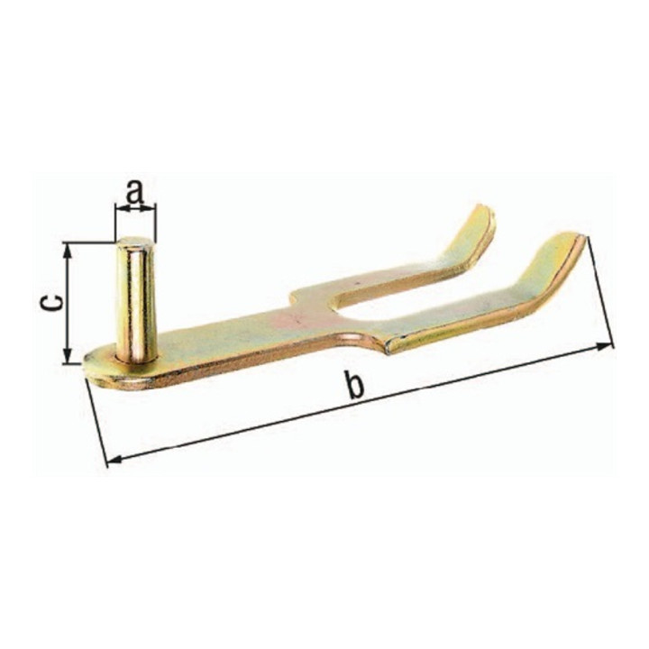 Kloben z.Einmauern 20x284mm TZN GAH