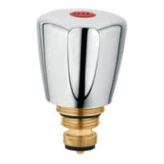 Kludi Oberteil 3/8" warm mit Terralux Griff Kunststoff chrom