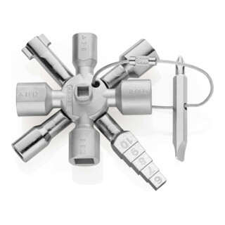 KNIPEX 00 11 01 TwinKey® Schaltschrankschlüssel der Standard Schaltschrankschlüssel 92 mm