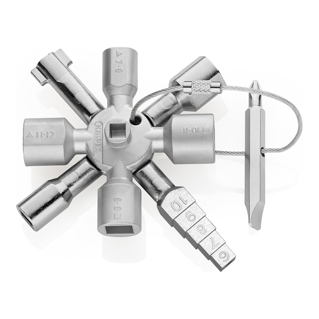 KNIPEX 00 11 01 TwinKey® Schaltschrankschlüssel der Standard Schaltschrankschlüssel 92 mm