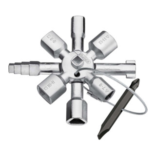 KNIPEX 00 11 01 TwinKey® voor gewone kasten en sluitsystemen 92 mm