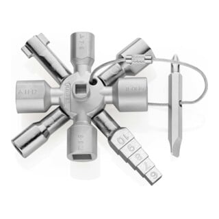 KNIPEX 00 11 01 TwinKey® voor gewone kasten en sluitsystemen 92 mm