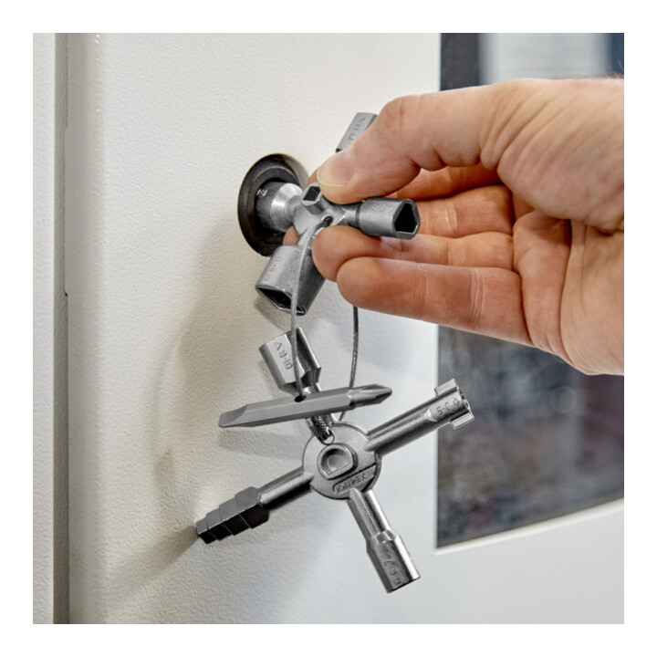 KNIPEX 00 11 01 TwinKey® voor gewone kasten en sluitsystemen 92 mm