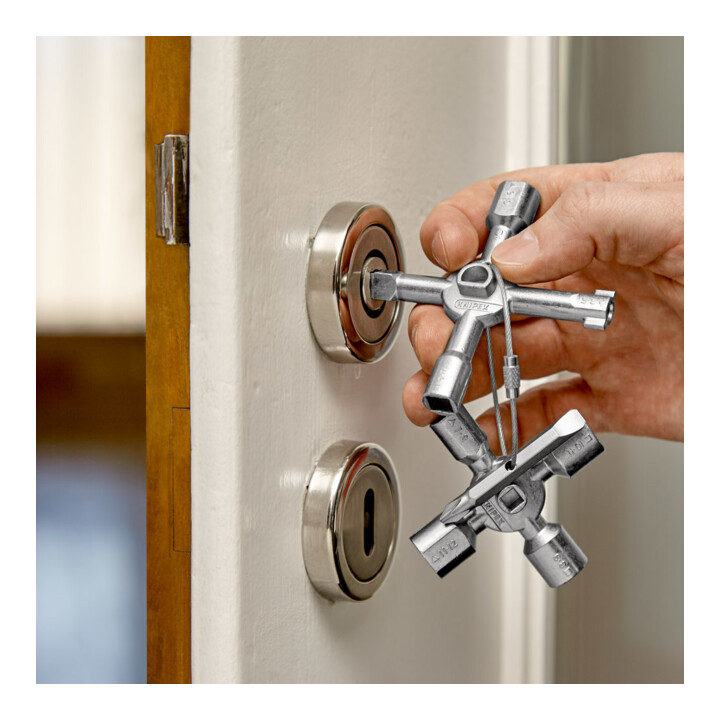KNIPEX 00 11 01 TwinKey® voor gewone kasten en sluitsystemen 92 mm