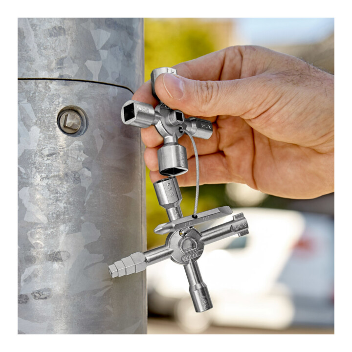KNIPEX 00 11 01 TwinKey® voor gewone kasten en sluitsystemen 92 mm