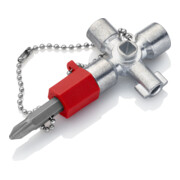 KNIPEX 00 11 02 Schaltschrank-Schlüssel für gängige Schränke und Absperrsysteme 44 mm
