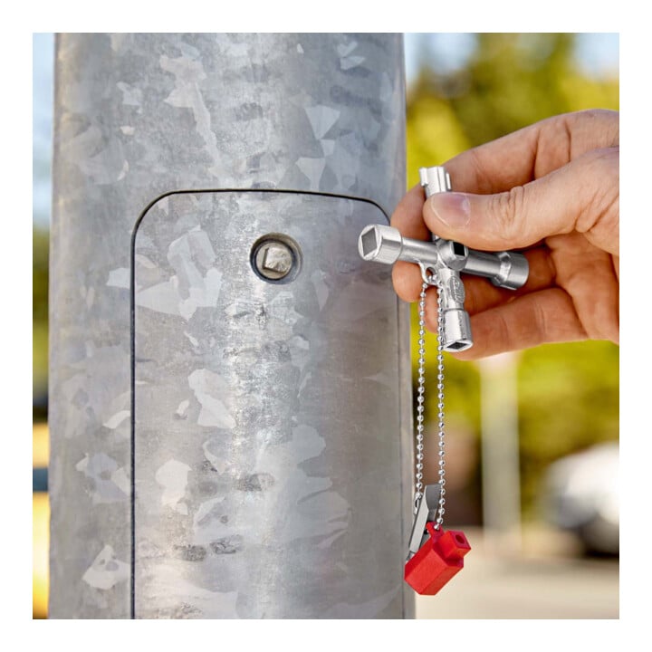KNIPEX 00 11 03 Bedieningskastsleutel voor gemeenschappelijke kasten en afsluitsystemen 76 mm