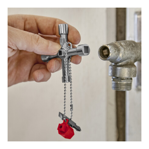 KNIPEX 00 11 03 Bedieningskastsleutel voor gemeenschappelijke kasten en afsluitsystemen 76 mm