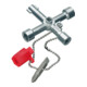 KNIPEX 00 11 03 Schaltschrankschlüssel der Standard Schaltschrankschlüssel 76 mm