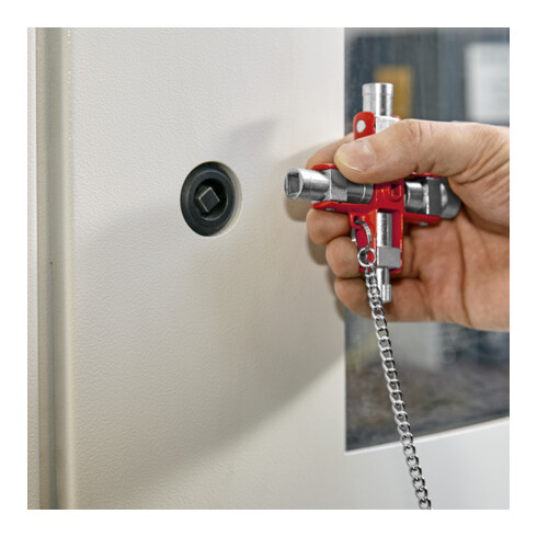 KNIPEX 00 11 06 Universele sleutel voor gewone kasten en sluitsystemen 90 mm
