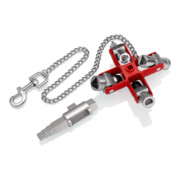 KNIPEX 00 11 06 V01 Universal-Schlüssel "Bau" der Standard Schaltschrankschlüssel 96 mm