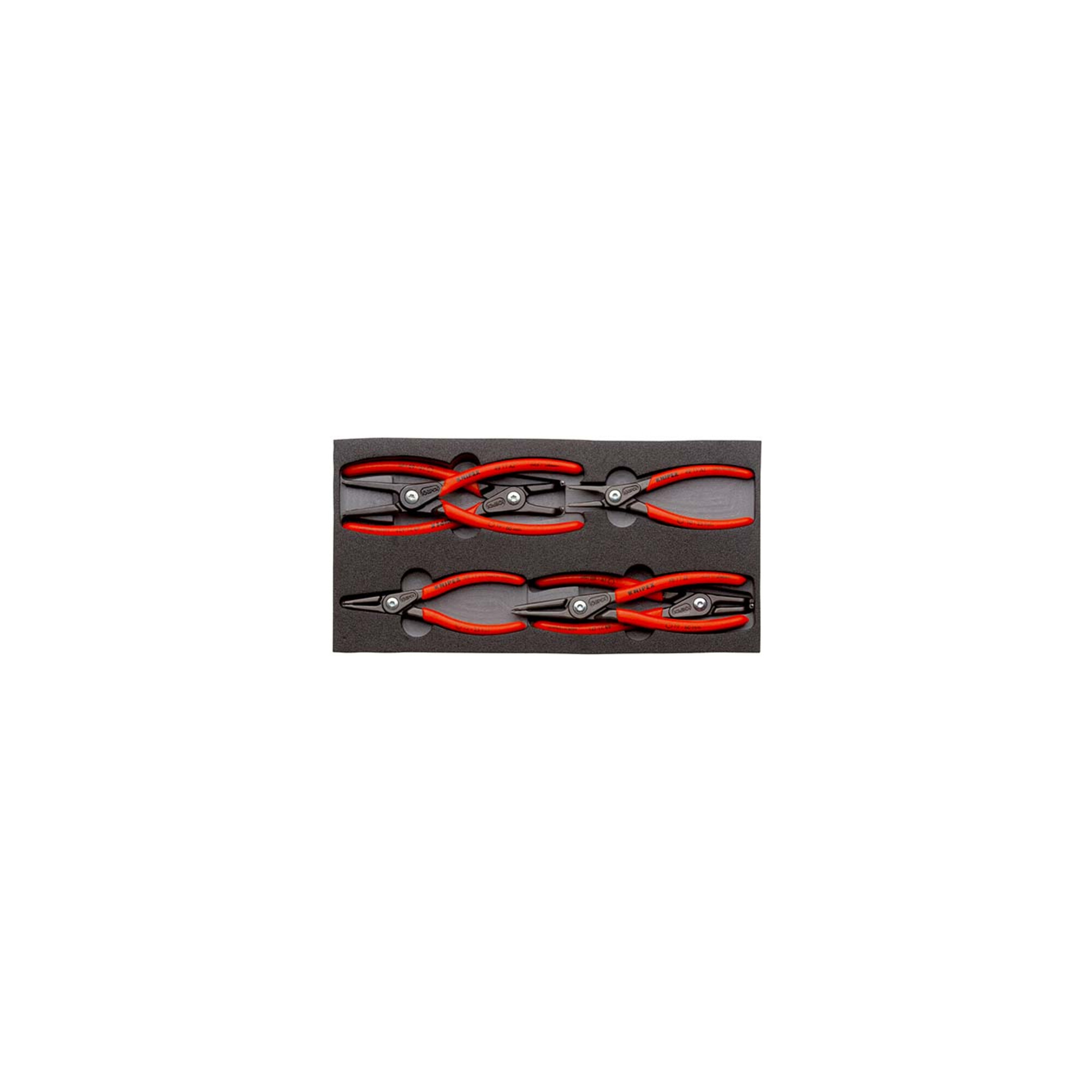 KNIPEX 00 20 01 V02 Präzisions-Sicherungsringzangen-Set in Schaumstoffeinlage 6-teilig